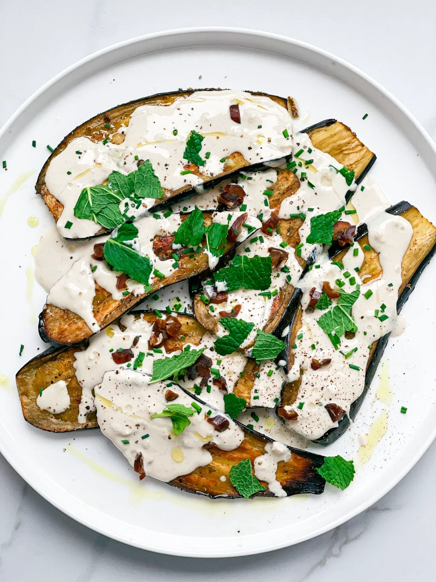 Roasted Eggplant with Tahini Yogurt