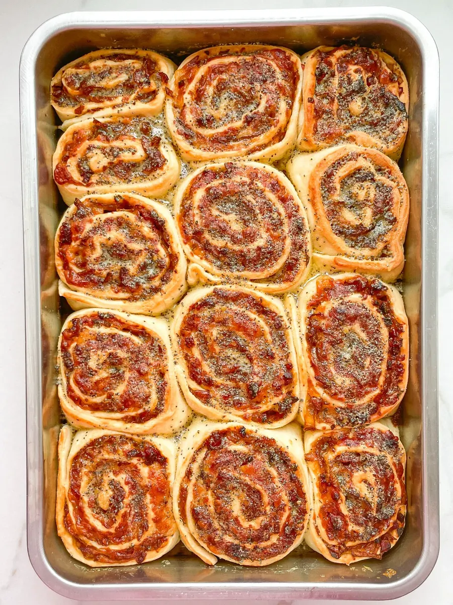 Bacon Onion Cheese Rolls