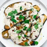 Roasted Eggplant with Tahini Yogurt Sauce