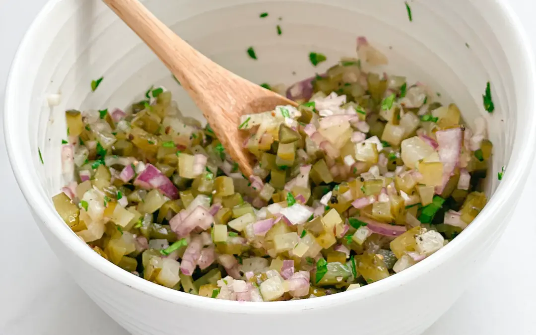 Fresh Pickle and Red Onion Salsa