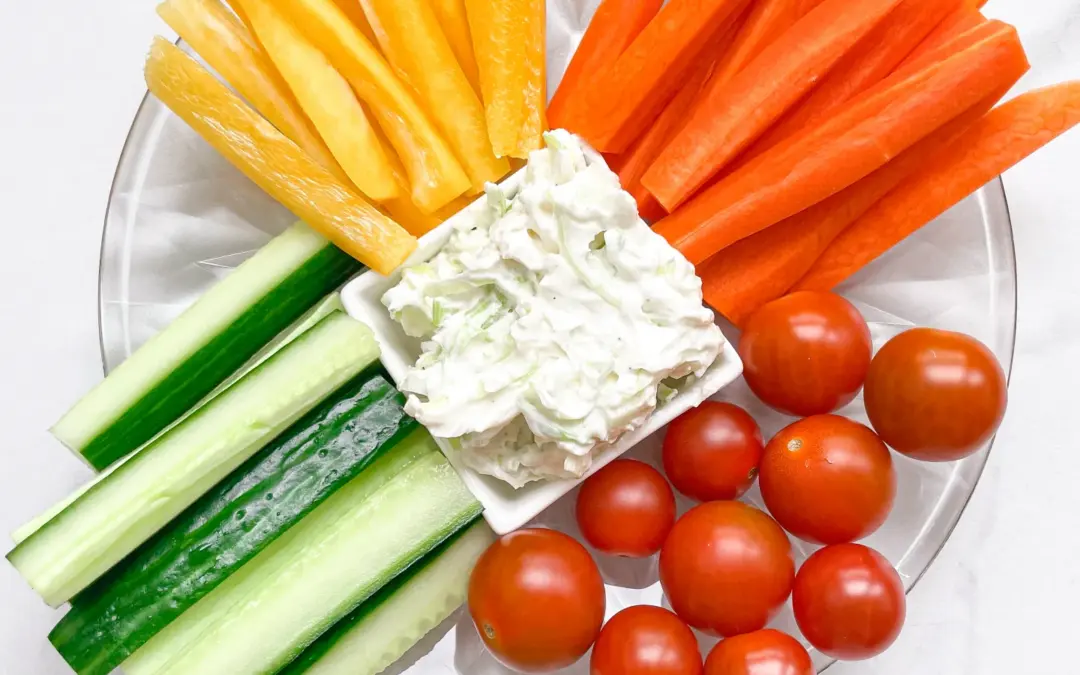 Apple Leek Dip with Veggies & Bread