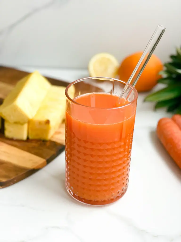 Skin Glowing Pineapple Carrot Juice