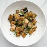 Roasted Eggplants with Parmesan Vinaigrette & Melted Anchovy Oil