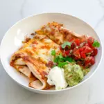 Cilantro Beef Cheese Enchiladas