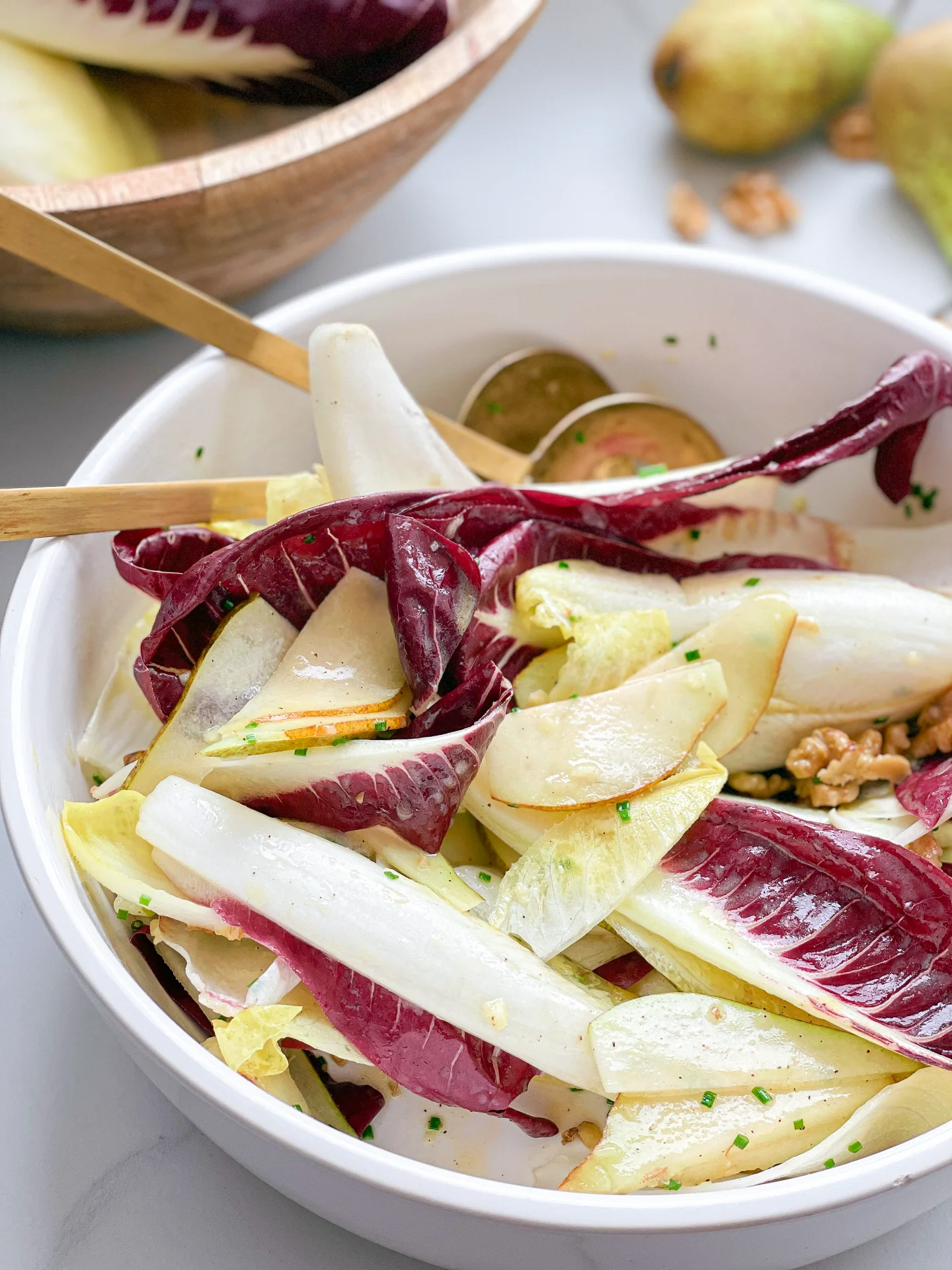 Chicory Pear Walnut Salad - The Zett