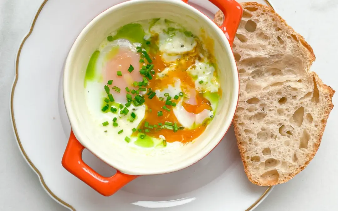 Oeuf Cocotte with Cream & Herbs (Baked Eggs)