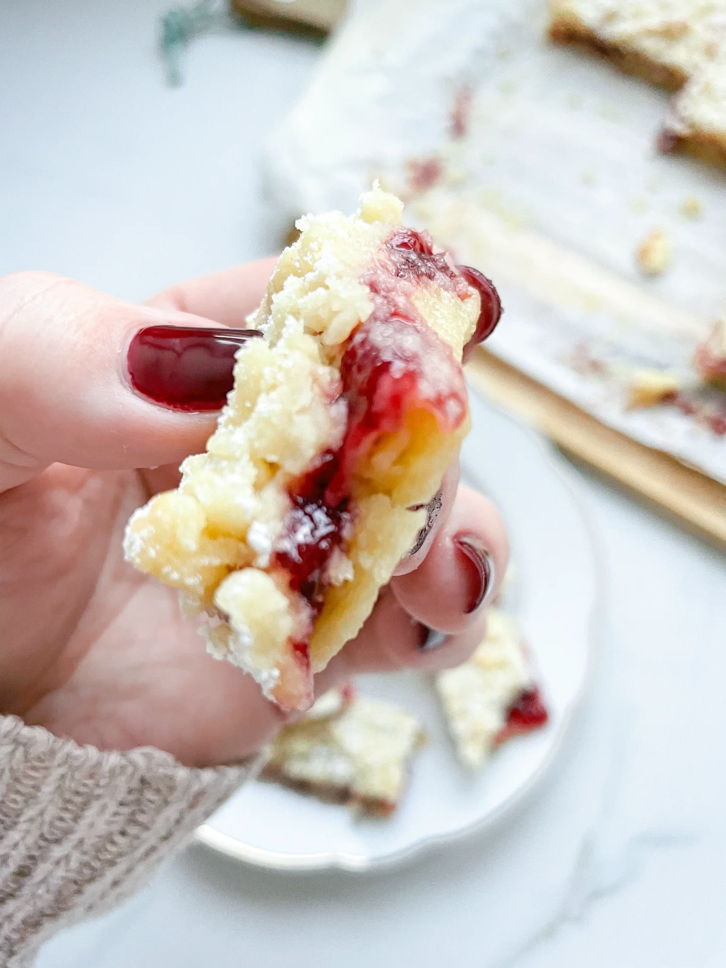 Shortbread Bars with Cherry Jam