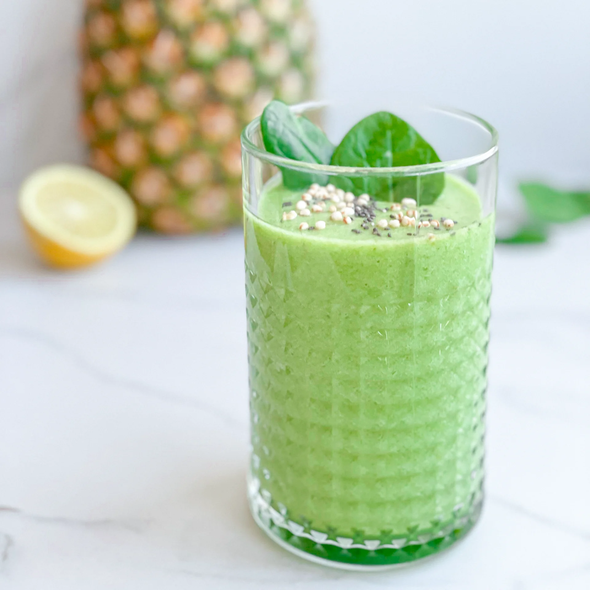 Green Pineapple Spinach Smoothie