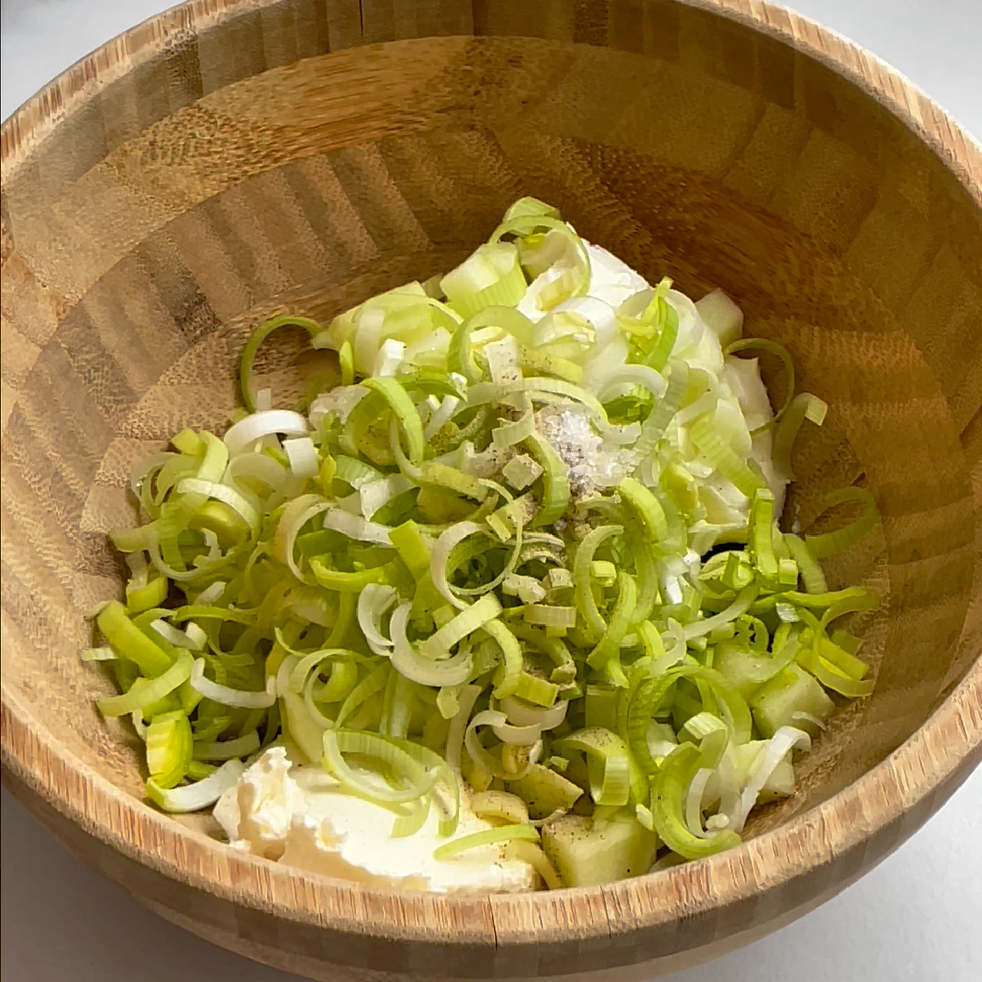 Apple Leek Dip with Veggies & Bread