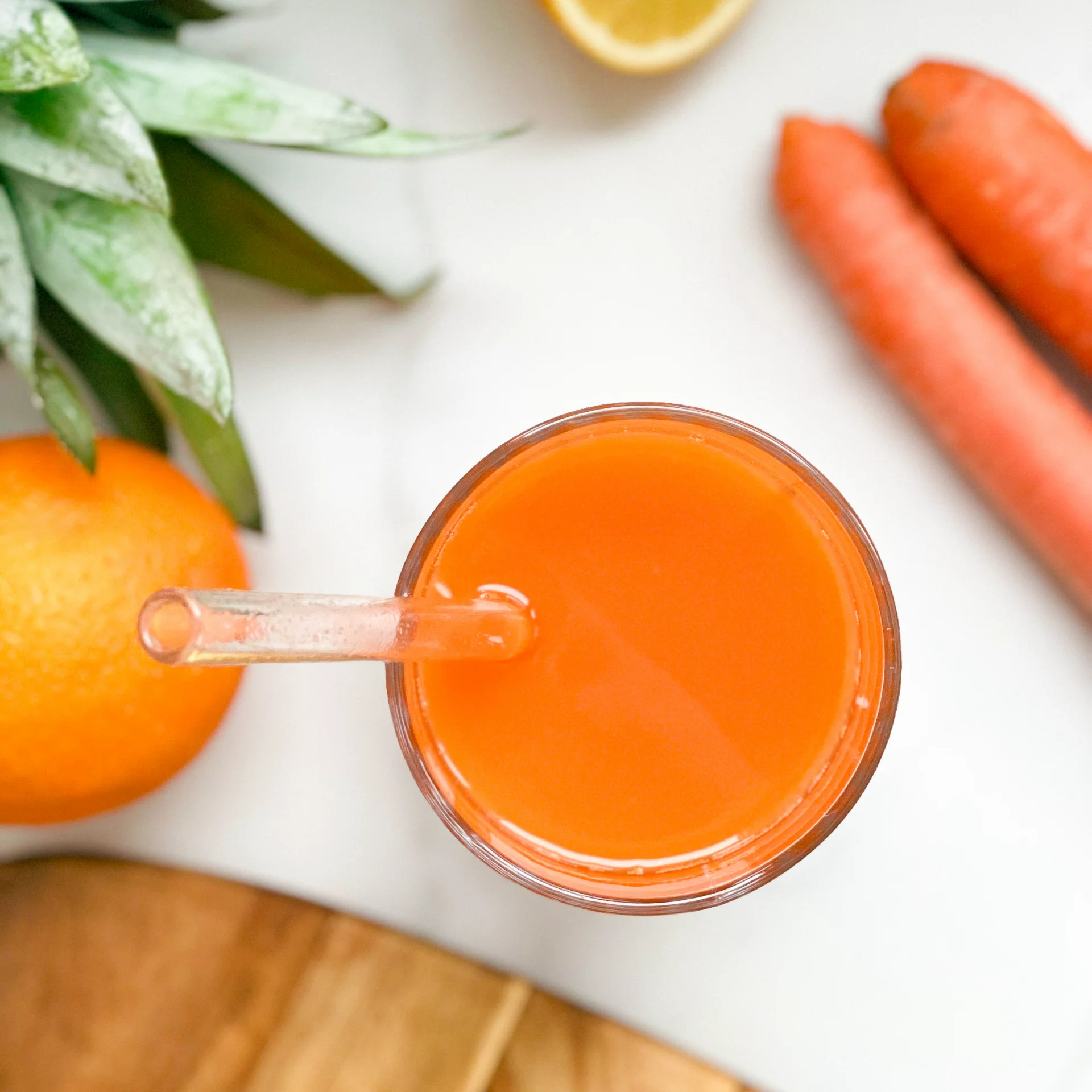 Skin Glowing Pineapple Carrot Juice