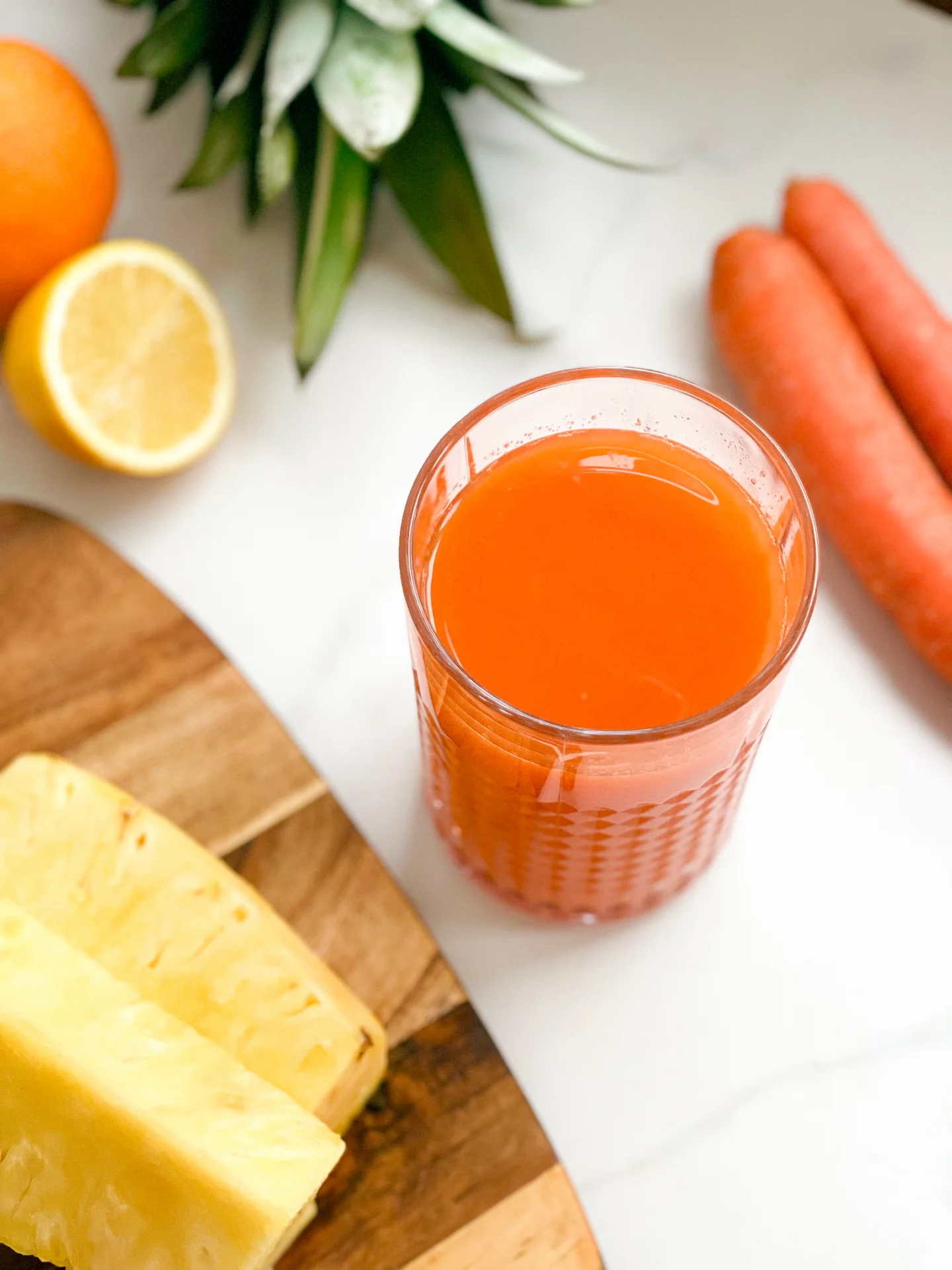 Skin Glowing Pineapple Carrot Juice