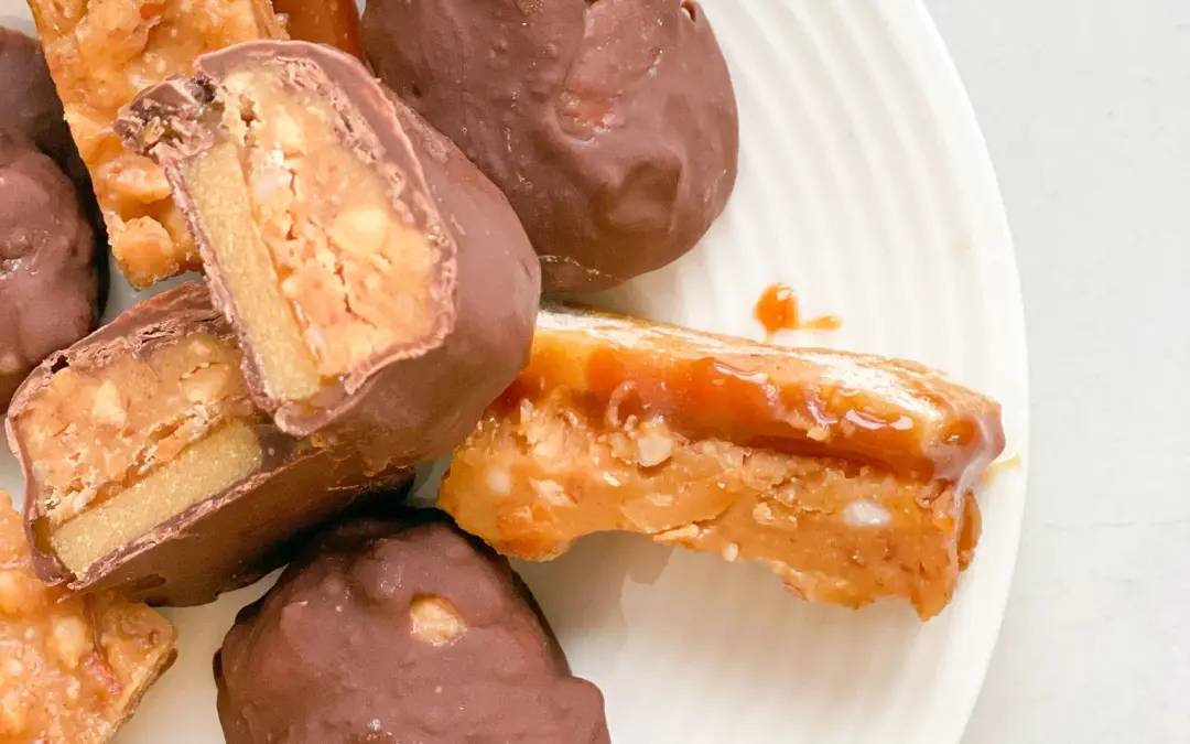 Peanut Caramel Chocolate Protein Bars