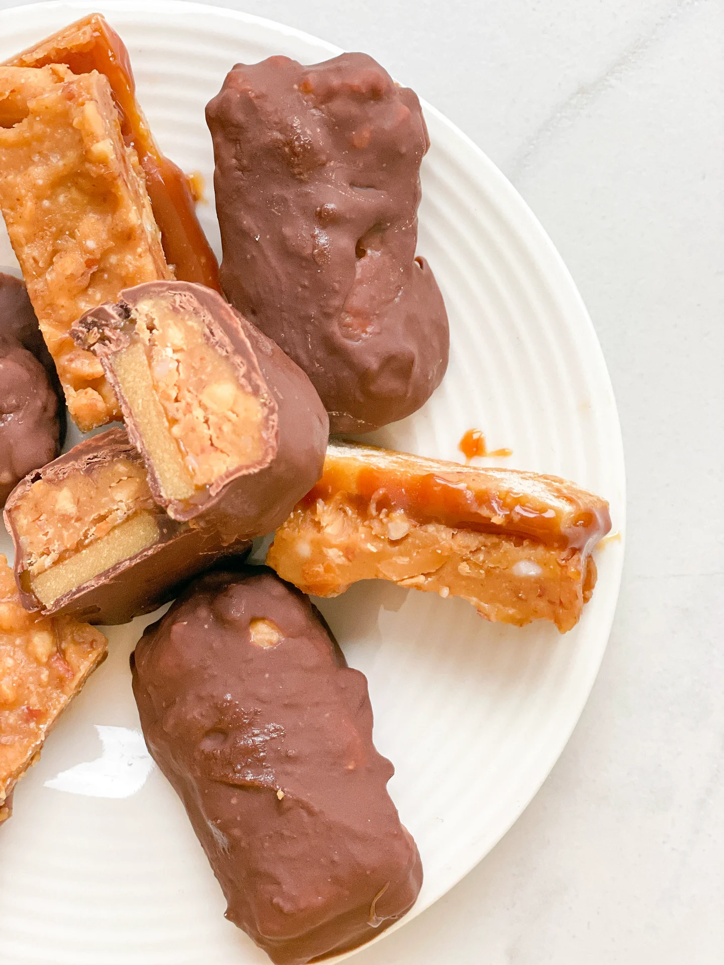 Peanut Caramel Chocolate Protein Bars