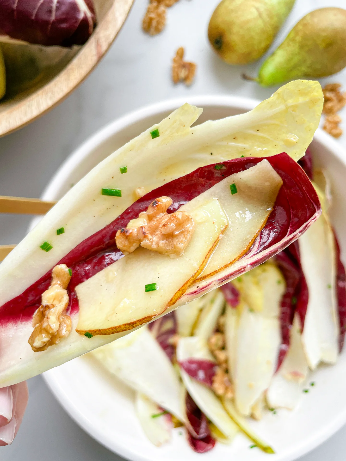 Chicorée Pear Walnut Salad