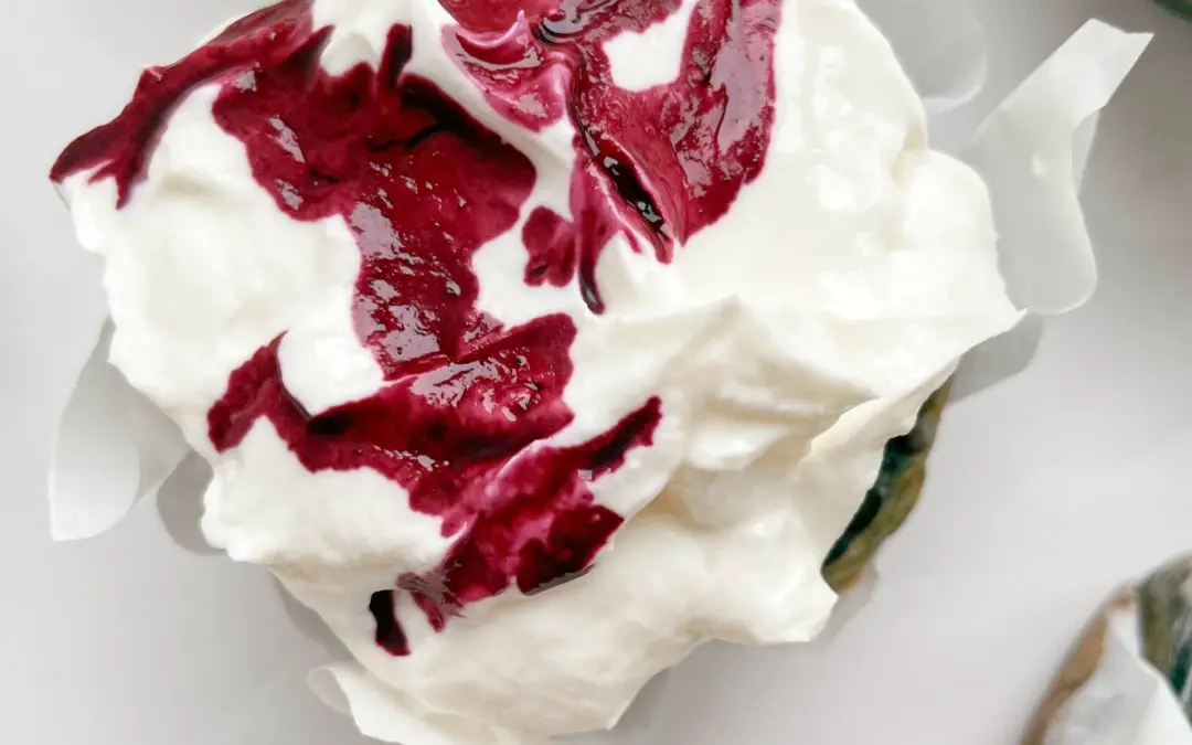 Light & Flavorful Blueberry Banana Cupcakes with Cream Cheese Frosting