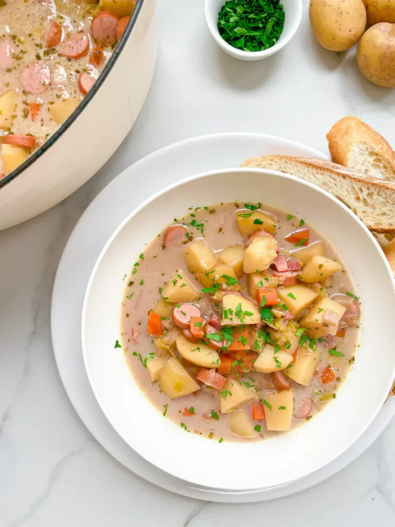 Potato Soup with Bacon & Sausage