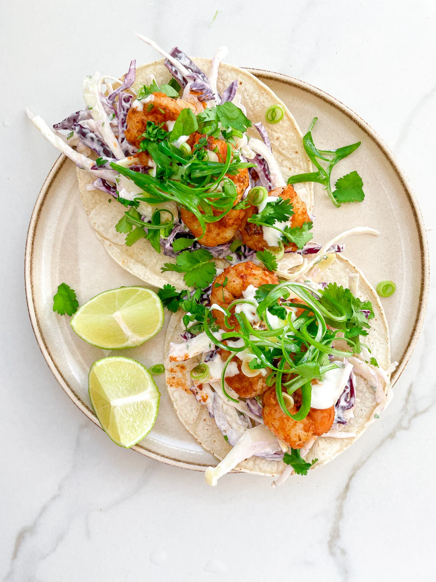 Fresh Prawn Tacos & Slaw