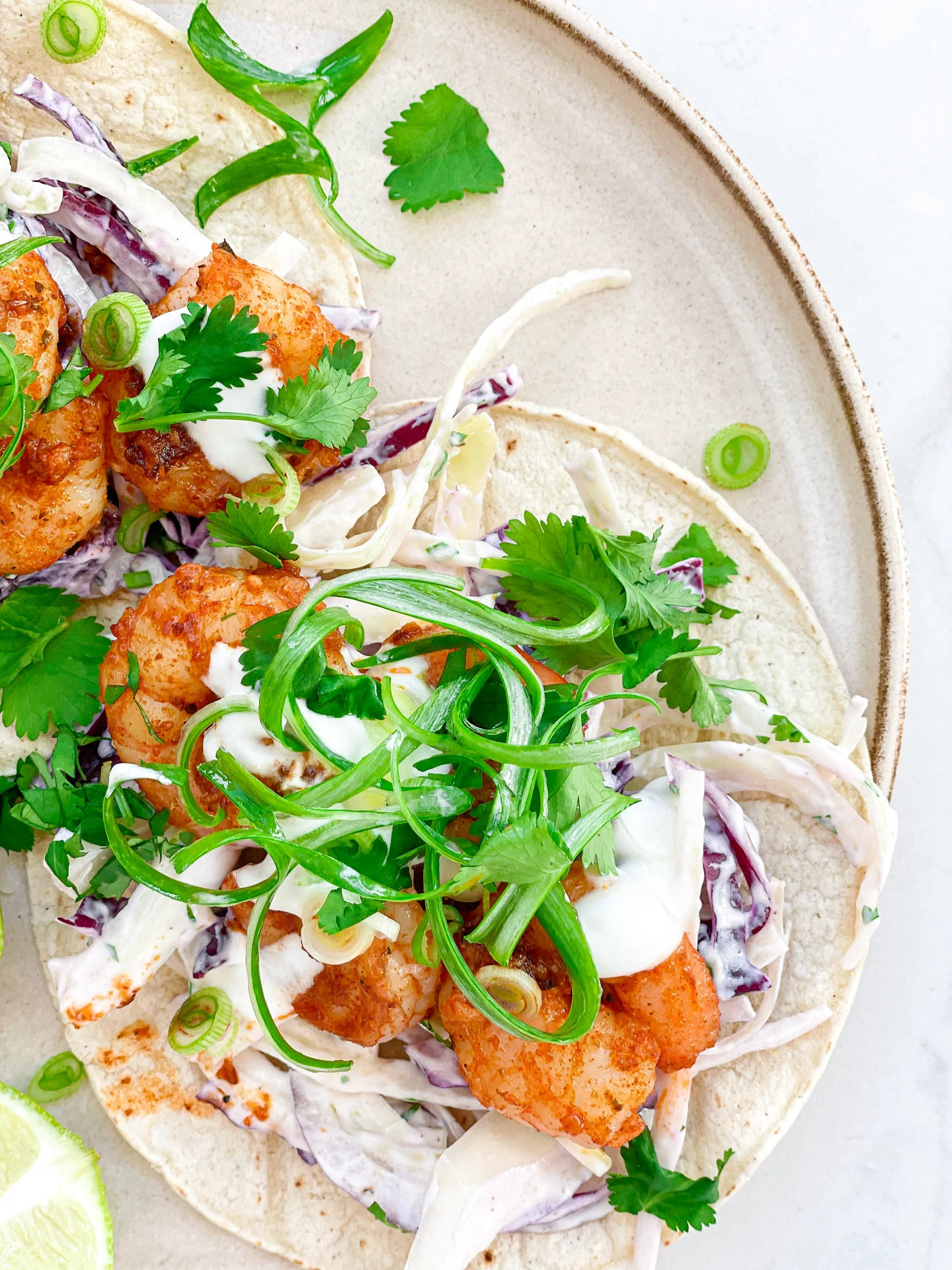 Fresh Prawn Tacos & Slaw