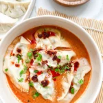 Vegan Dumplings in Sesame Miso Soup