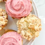 Strawberry Cupcakes with Cream Cheese Frosting & Cheesecake Filling