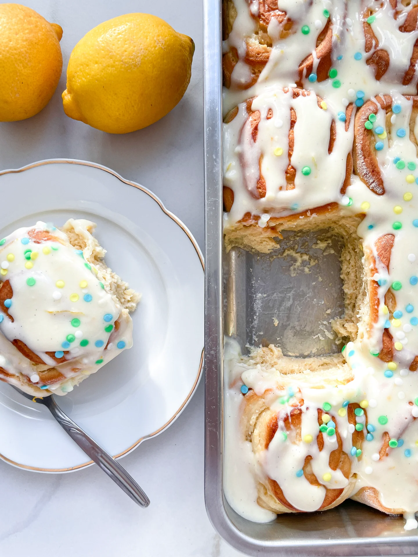 Vanilla Lemon Cream Cheese Rolls