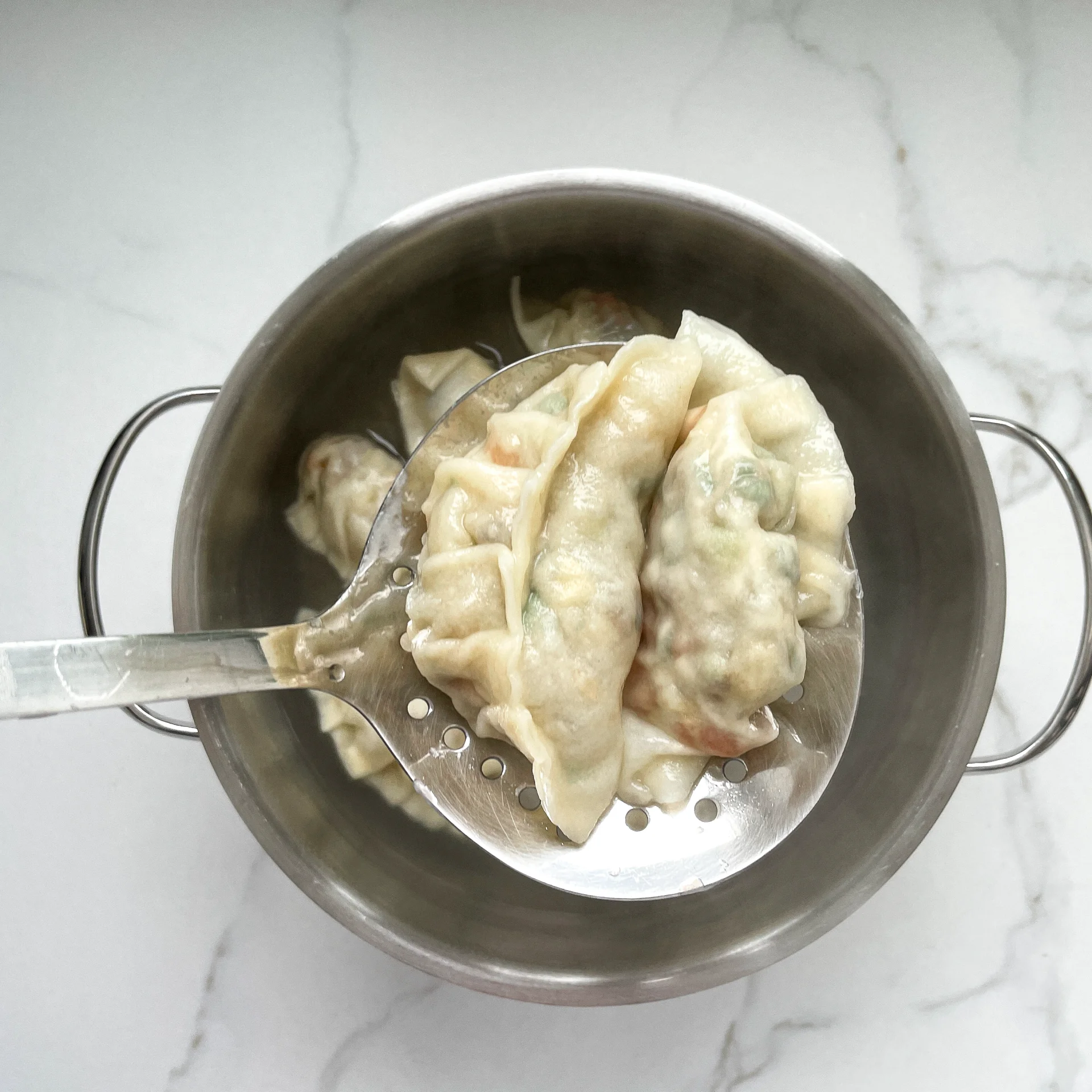 Vegan Dumplings in Sesame Miso Soup 