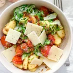 Gnocchi Romaine Salad with Oven-Roasted Tomatoes & Parmesan