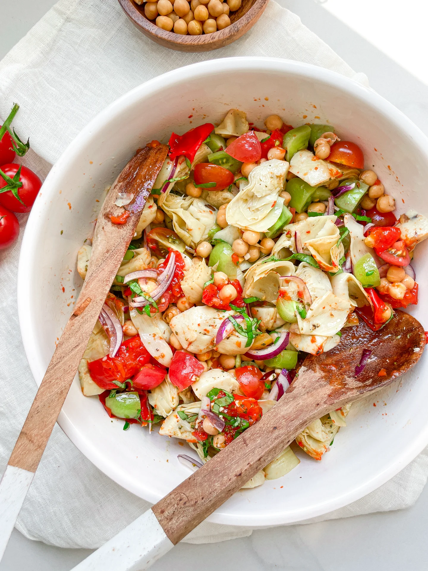 Artichoke Chickpeas Salad