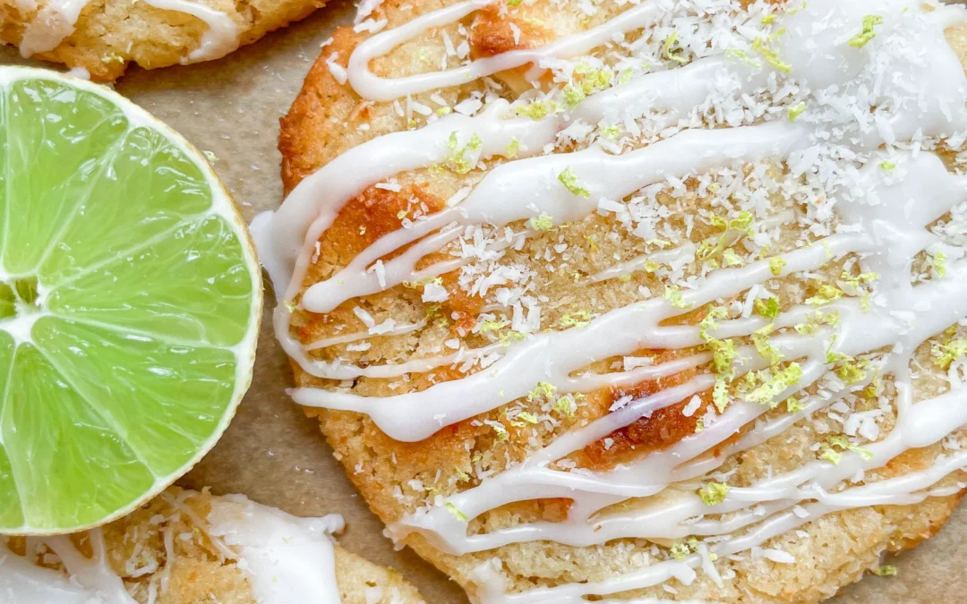 White Chocolate Coconut Lime Cookies