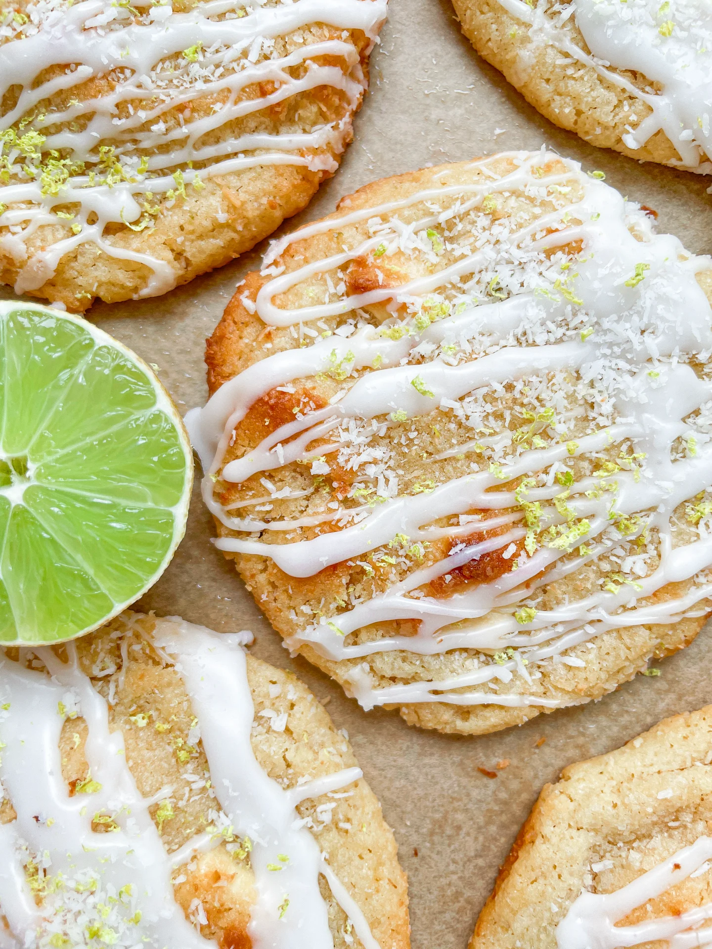 White Chocolate Coconut Lime Cookies