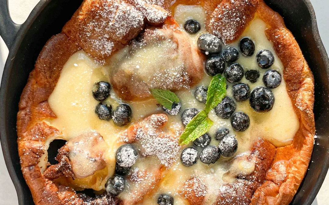 Blueberry Lemon Curd Dutch Baby