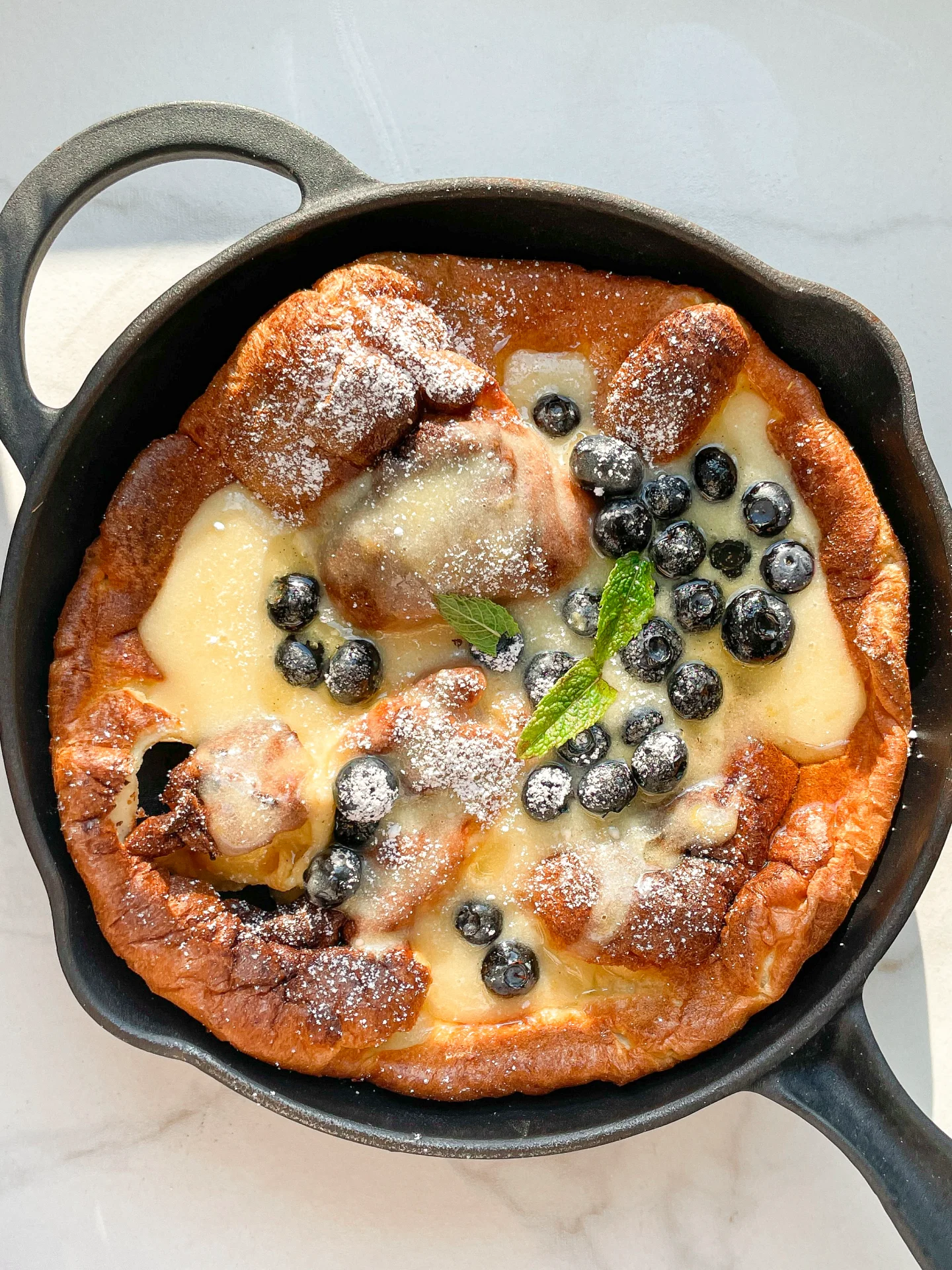 Blueberry Lemon Curd Dutch Baby