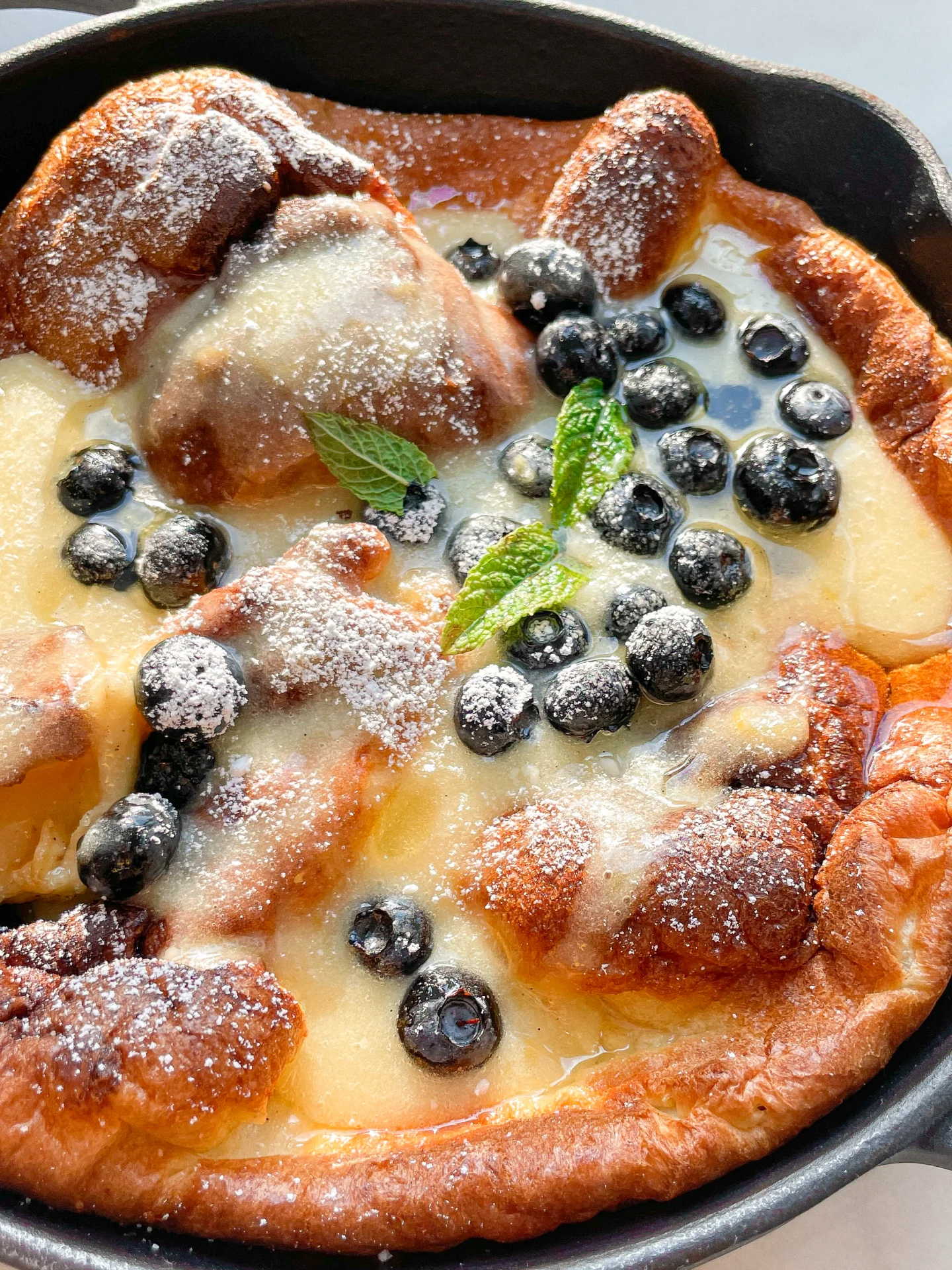 Blueberry Lemon Curd Dutch Baby