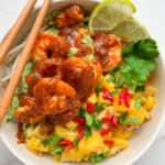 Spicy Rice Shrimp Bowl & Mango Avocado Salsa