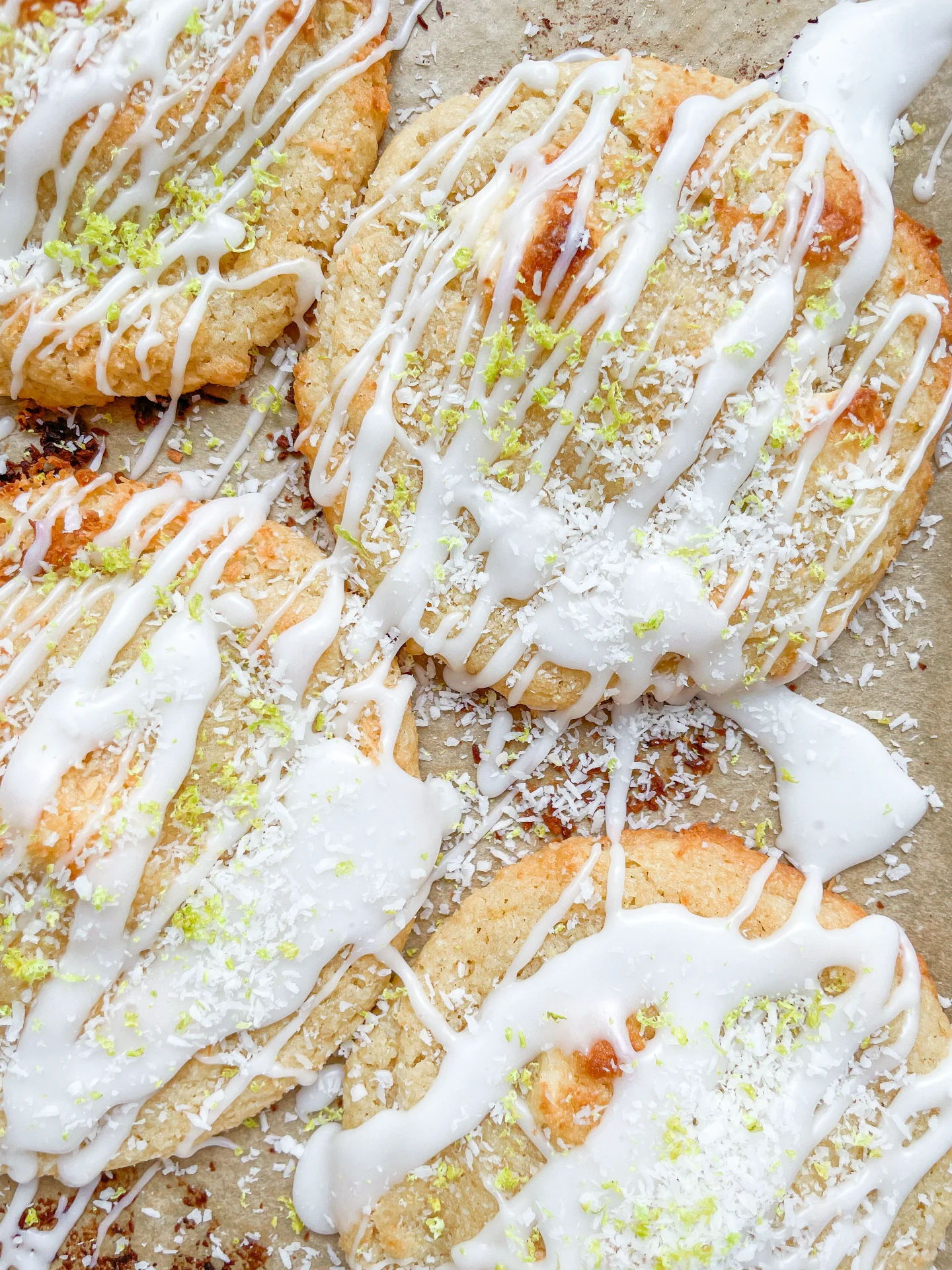 White Chocolate Coconut Lime Cookies