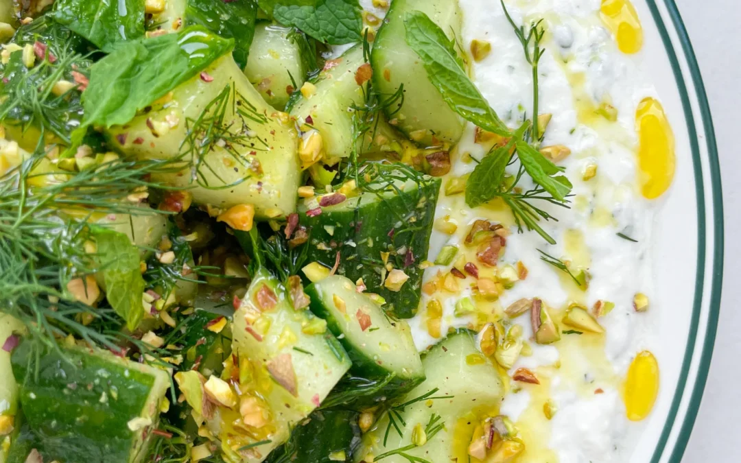 Mint Yogurt & Cucumber Dill Salad (Cacik inspired)