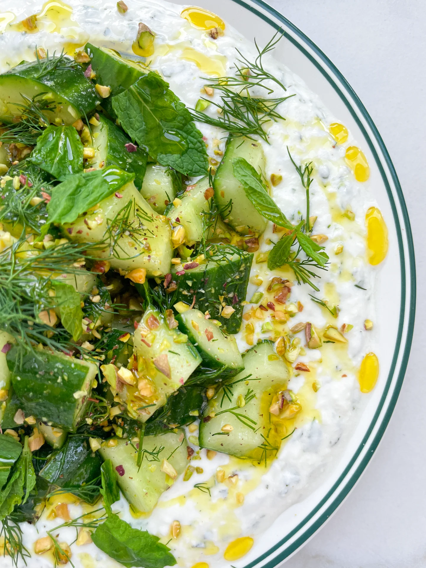 Mint Yogurt & Cucumber Dill Salad (Cacik inspired)