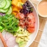 Salmon Poke Bowl & Spicy Mayo Sauce