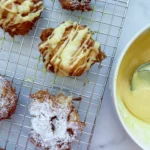 Apple Fritters with Lemon Vanilla Glaze