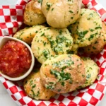 Garlic Parmesan Butter Knots & Grated Tomato Dip