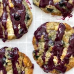 White Chocolate Blueberry Cookies & Blueberry Icing