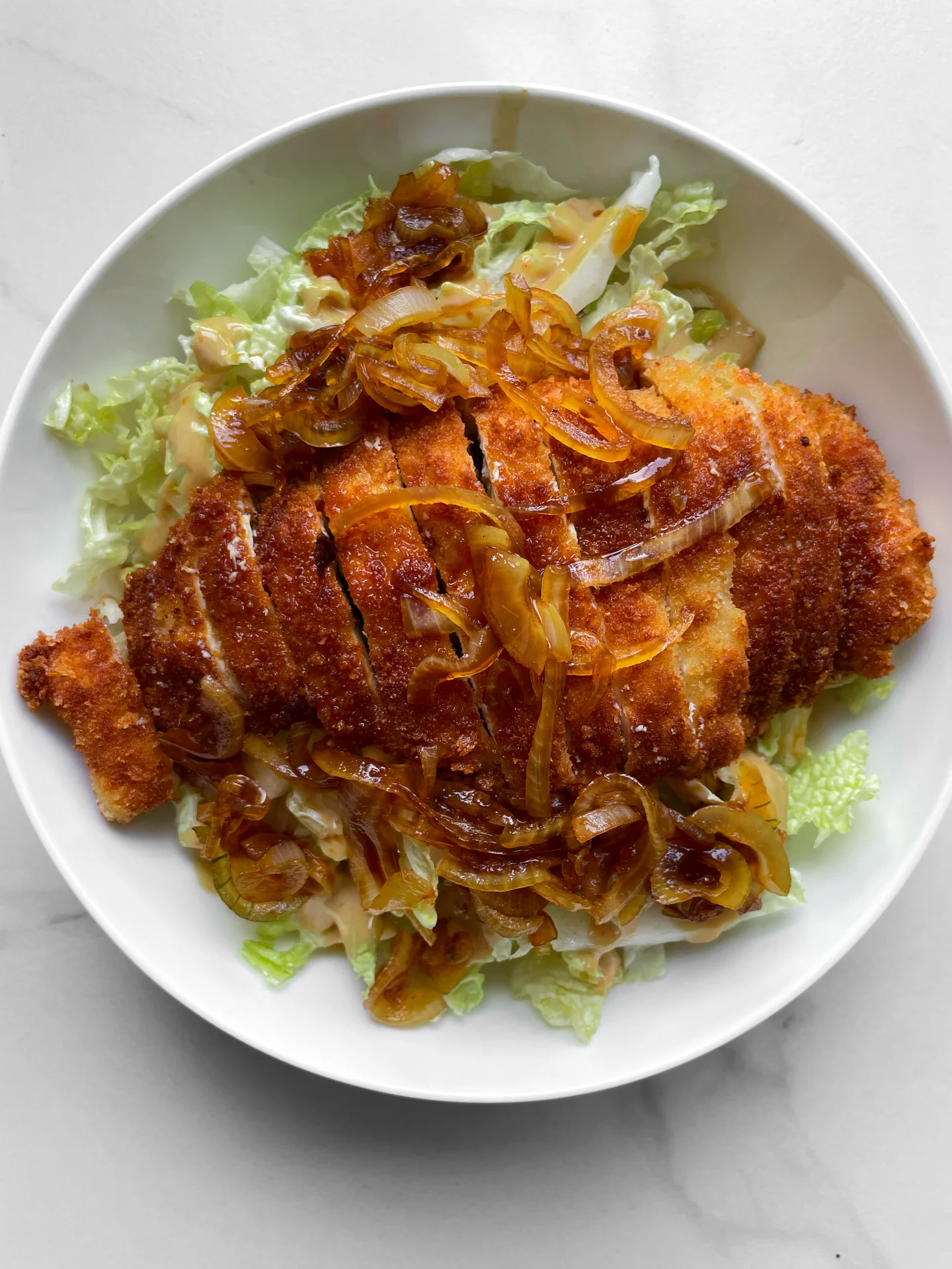 Chicken Katsudon with Napa Cabbage