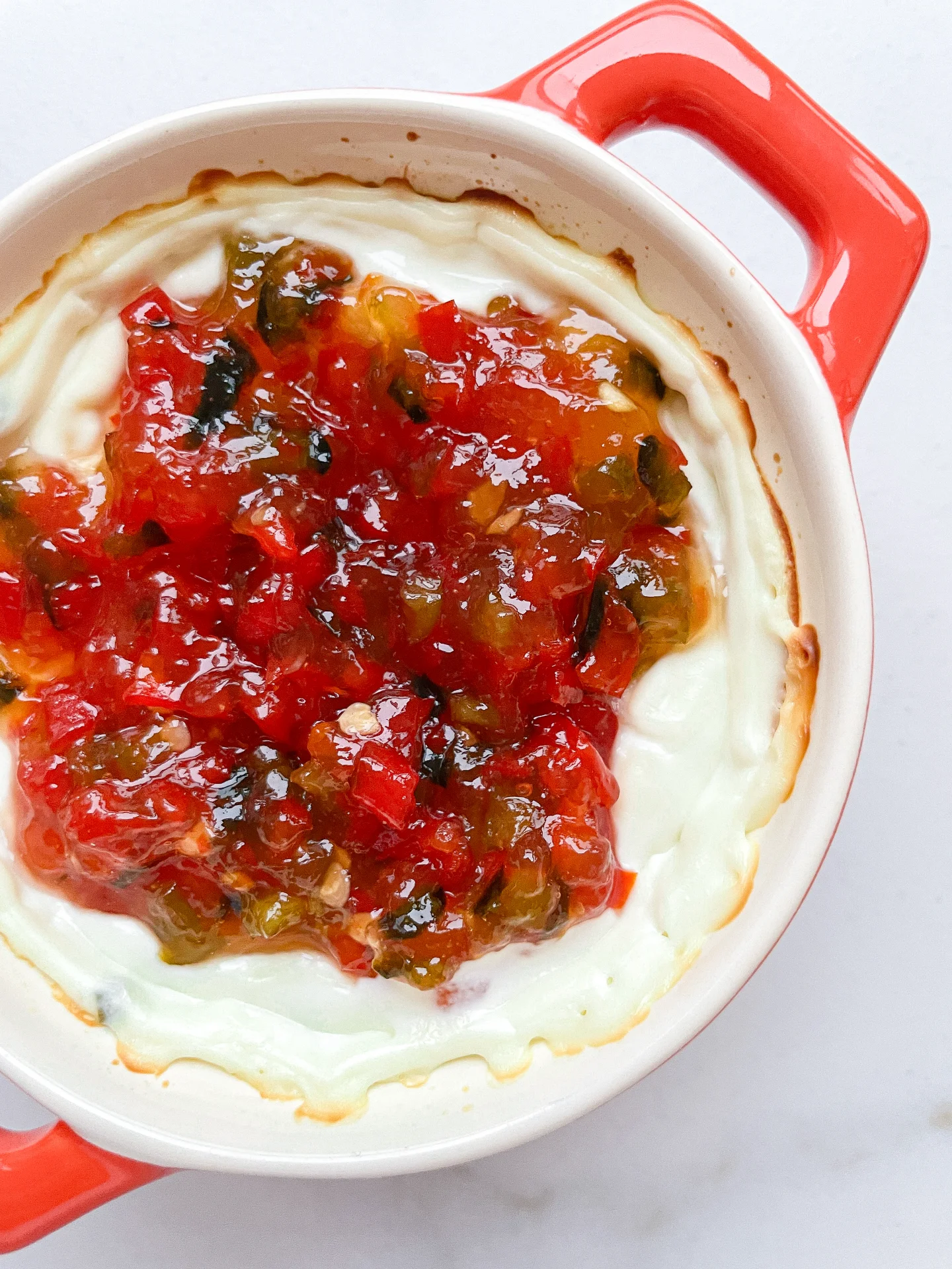 Baked Goat Cream Cheese & Hot Pepper Jelly