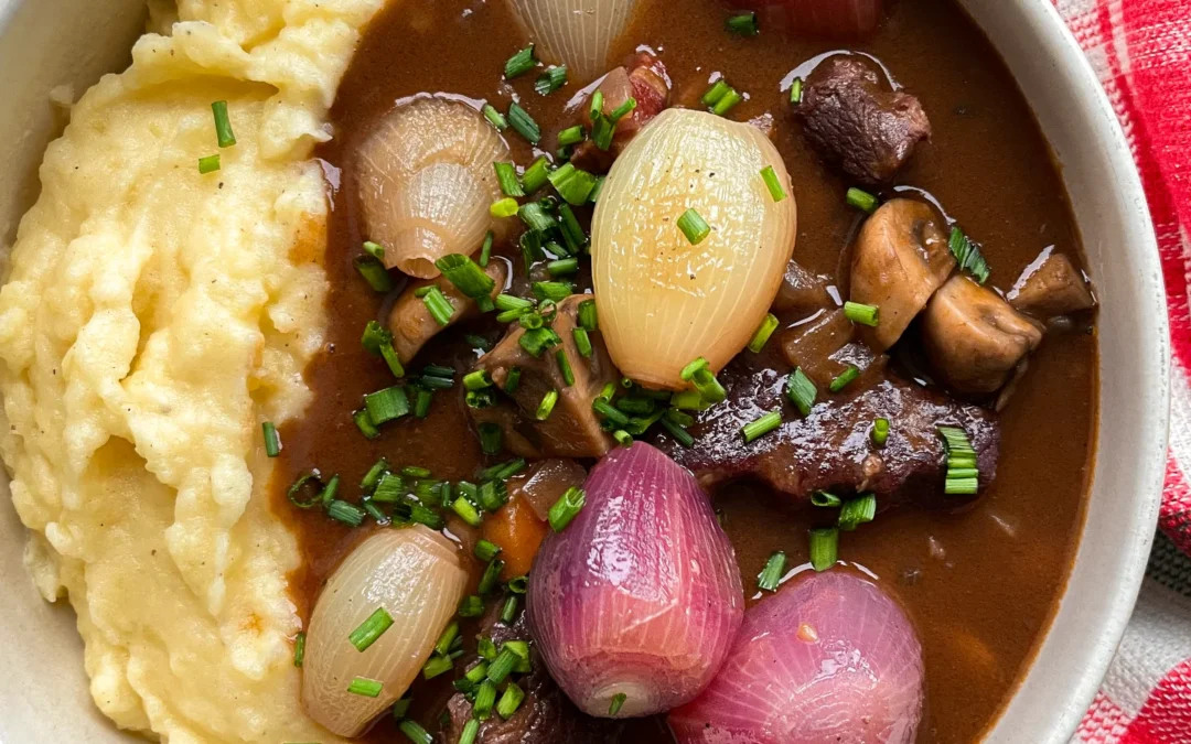 Boeuf Bourguignon with Mashed Potatoes & Pearl Onions