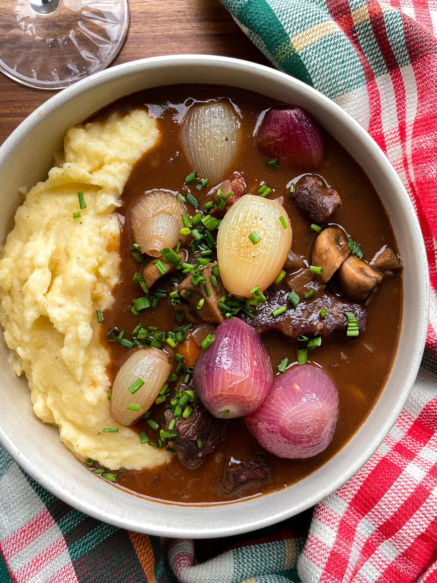 Boeuf Bourguignon with Mashed Potatoes & Pearl Onions