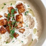 Chestnut Soup & Chili Cinnamon Croutons