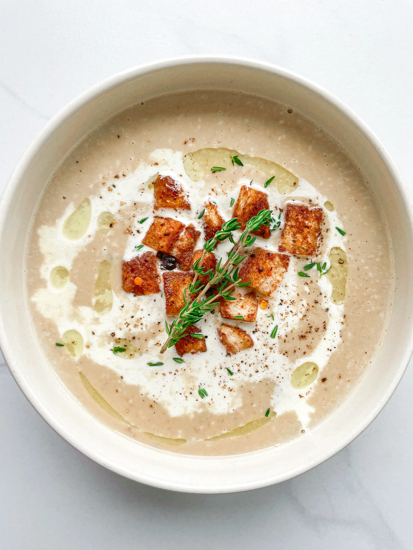 Chestnut Soup & Chili Cinnamon Croutons