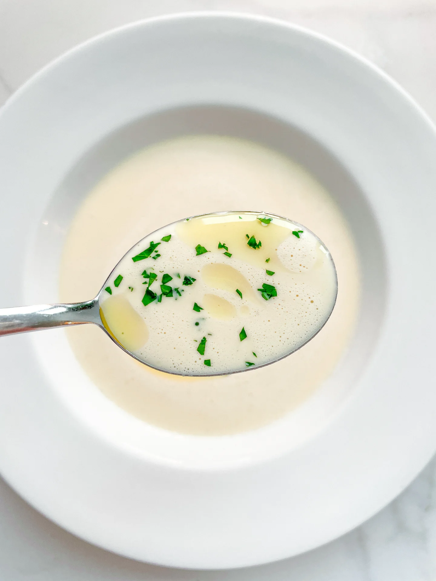 Parmesan Soup with Truffle Oil