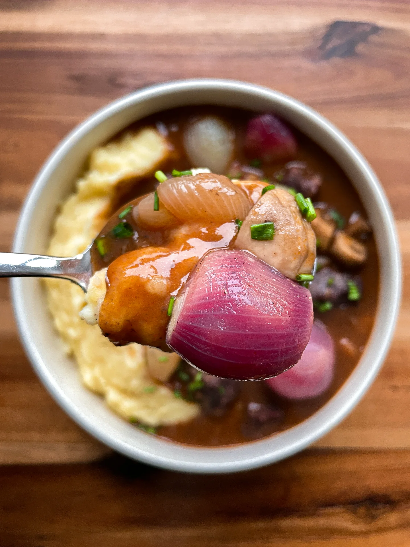 Boeuf Bourguignon with Mashed Potatoes & Pearl Onions