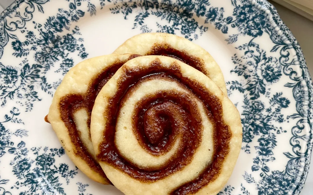 Cinnamon Swirl Pancakes with Cream Cheese Frosting